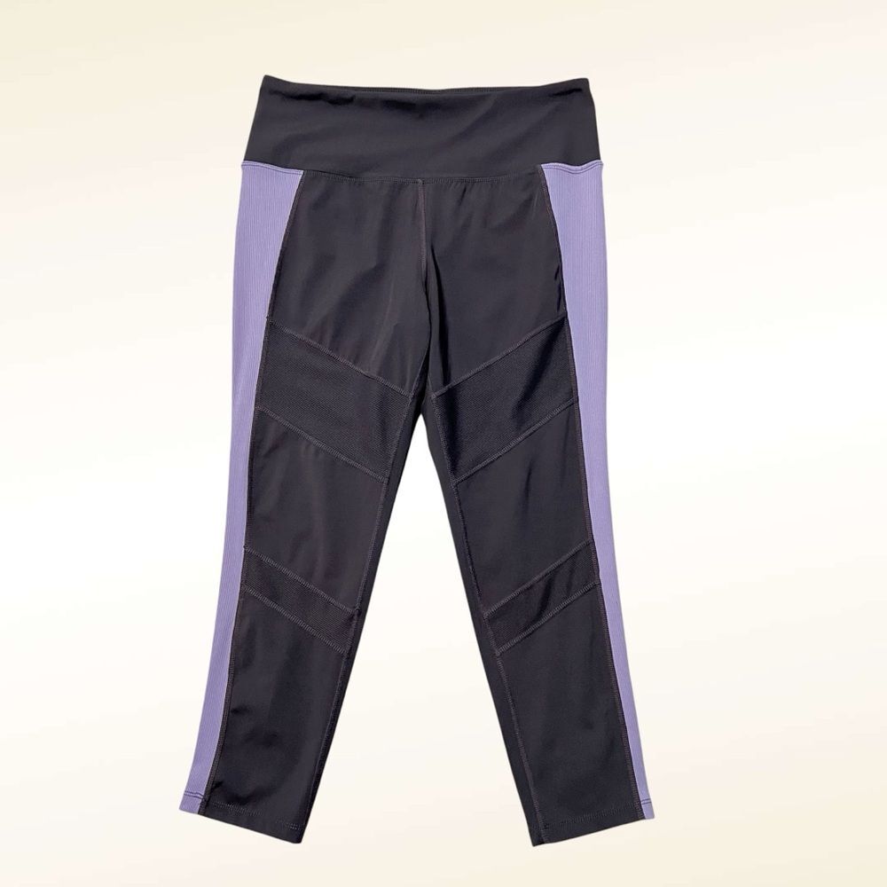 Tangerine High Rise Active Leggings Size XL Gray Purple 7/8 Length Athleisure